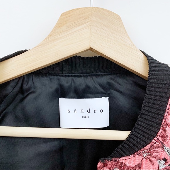 Sandro Evora floral-jacquard bomber jacket - Picture 9 of 12